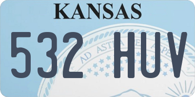KS license plate 532HUV