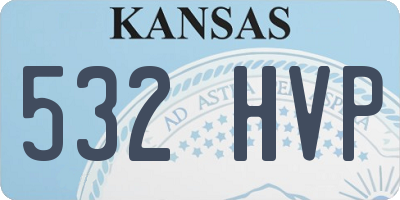 KS license plate 532HVP