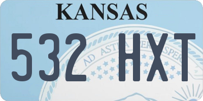 KS license plate 532HXT