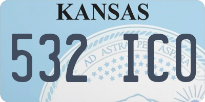 KS license plate 532ICO