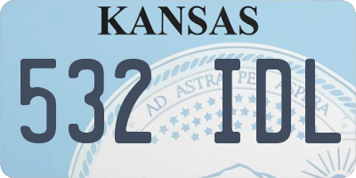 KS license plate 532IDL