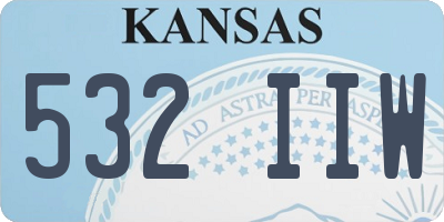 KS license plate 532IIW