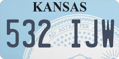 KS license plate 532IJW