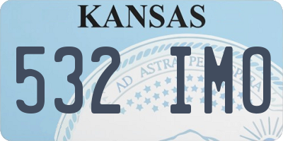 KS license plate 532IMO