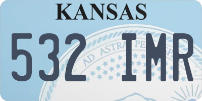 KS license plate 532IMR