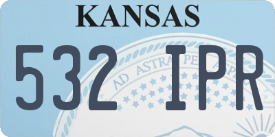 KS license plate 532IPR