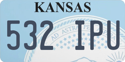 KS license plate 532IPU