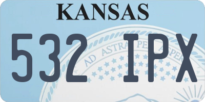 KS license plate 532IPX