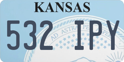 KS license plate 532IPY