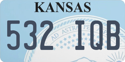 KS license plate 532IQB