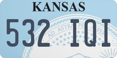 KS license plate 532IQI