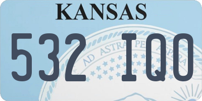 KS license plate 532IQO