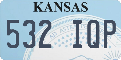 KS license plate 532IQP