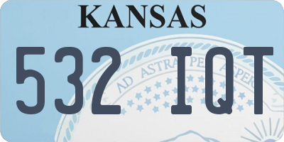 KS license plate 532IQT