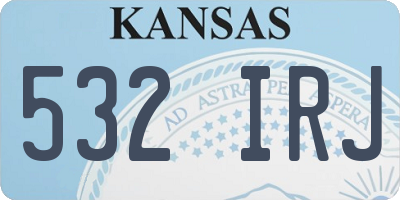 KS license plate 532IRJ