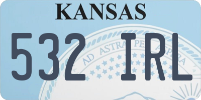 KS license plate 532IRL