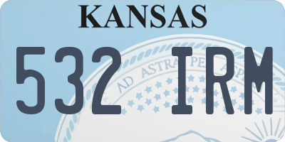 KS license plate 532IRM