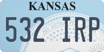 KS license plate 532IRP