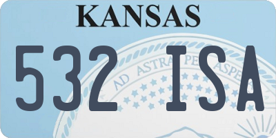 KS license plate 532ISA