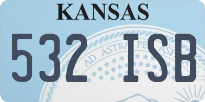 KS license plate 532ISB