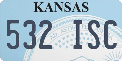 KS license plate 532ISC