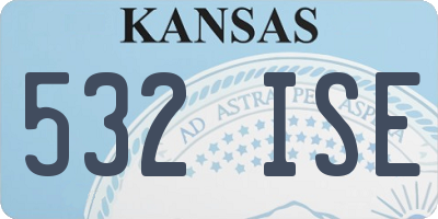 KS license plate 532ISE