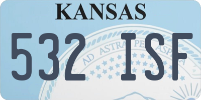 KS license plate 532ISF