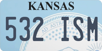KS license plate 532ISM