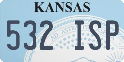 KS license plate 532ISP