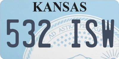 KS license plate 532ISW