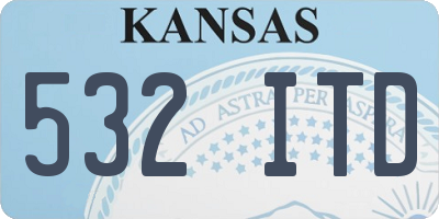 KS license plate 532ITD
