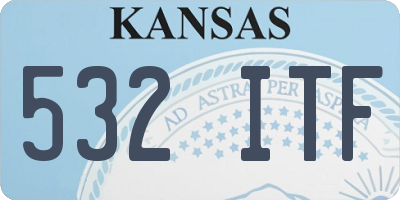 KS license plate 532ITF