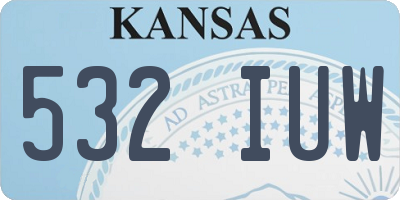 KS license plate 532IUW
