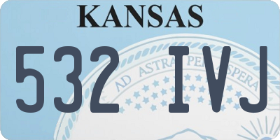 KS license plate 532IVJ