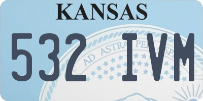 KS license plate 532IVM