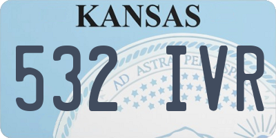 KS license plate 532IVR