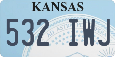 KS license plate 532IWJ
