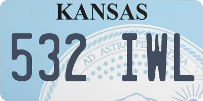 KS license plate 532IWL