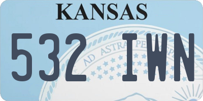 KS license plate 532IWN