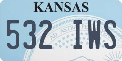 KS license plate 532IWS