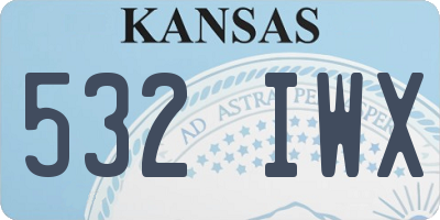 KS license plate 532IWX