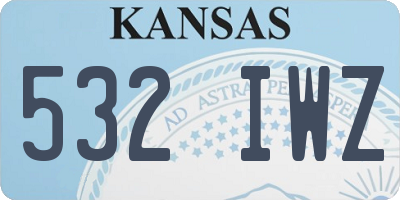 KS license plate 532IWZ