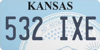 KS license plate 532IXE