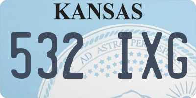 KS license plate 532IXG