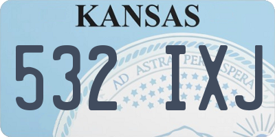 KS license plate 532IXJ