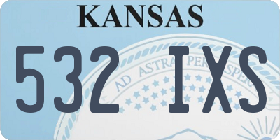 KS license plate 532IXS