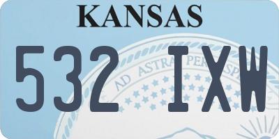 KS license plate 532IXW