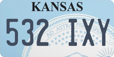 KS license plate 532IXY