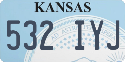 KS license plate 532IYJ