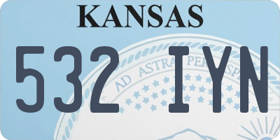 KS license plate 532IYN